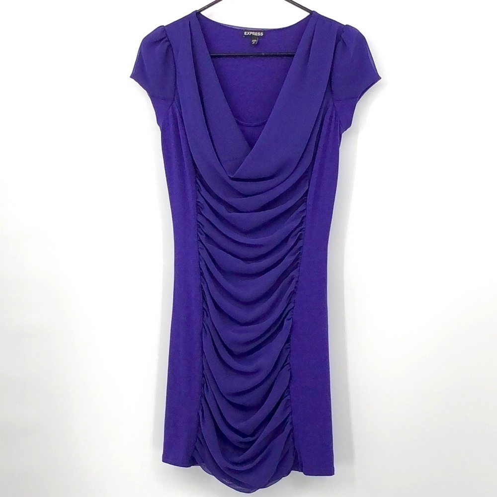 Express Size XS Plum Purple Body-con Form Fitting Dress